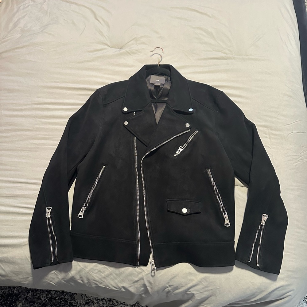 Men’s H&M black suede Moto jacket